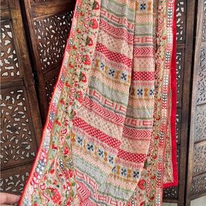 Brand new designer heavy embroidered mirror work Bollywood style dupatta